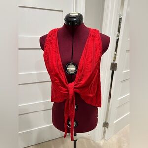 Free People | By My Side Top | Red | XS